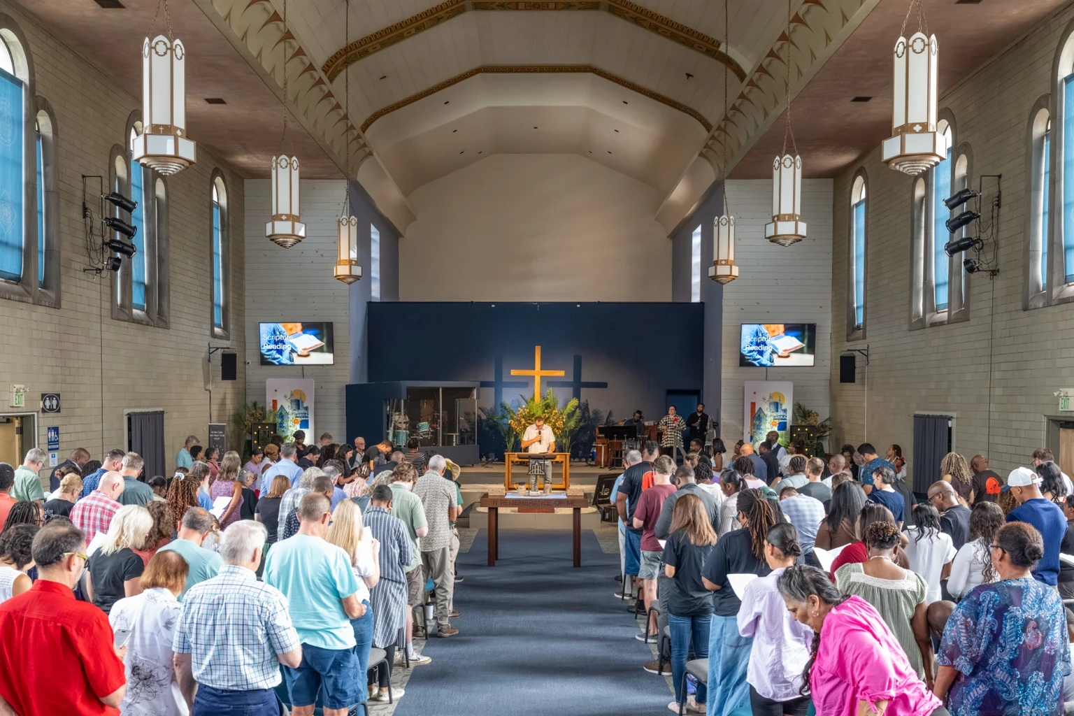 The Bridge City Church congregation gathered for worship