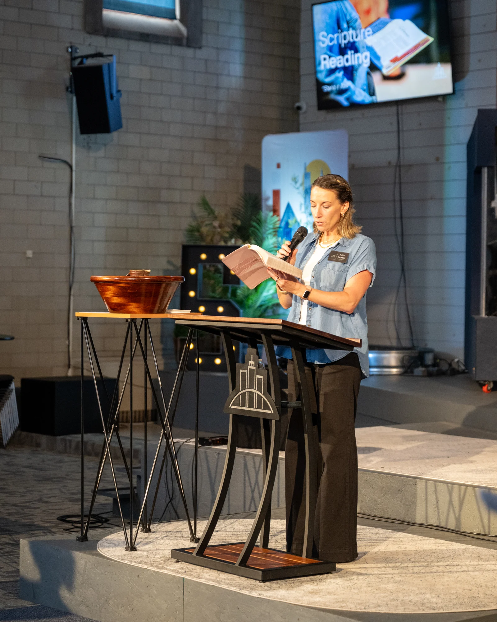 Scripture being read at Bridge City Church
